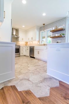 the kitchen is clean and ready for us to use in its new owner's home