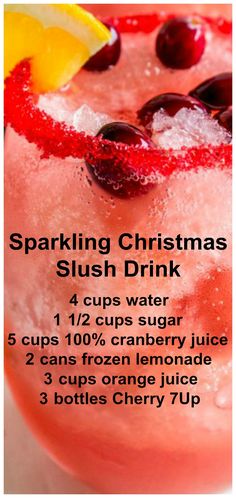 sparkling christmas slush drink recipe