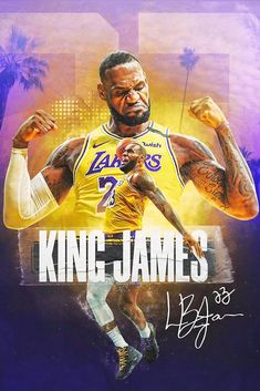 the los lakers's king james poster