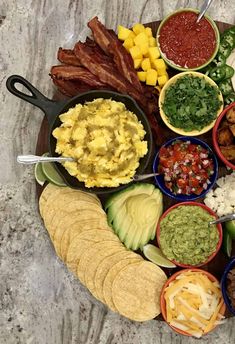 a platter filled with different types of food