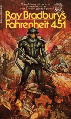 FAHRENHEIT 451 by Ray Bradbury - Ballatine Books - movie starred Oscar Werner & Julie Christie Ray Bradbury Books, Ray Bradbury Fahrenheit 451, Scary Books, Julie Christie, Fahrenheit 451, Golden Age Comics, Best Book Covers