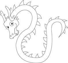 a drawing of a dragon on a white background