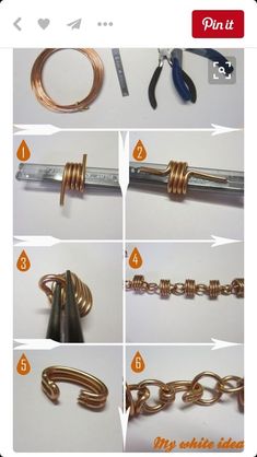 how to make a chain bracelet with copper wire