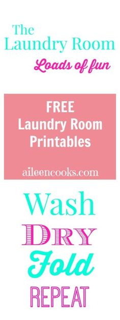 the laundry room is clean and ready to be used for free laundry room printables