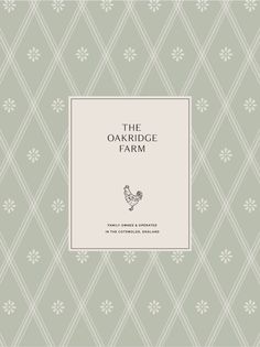 the oakridge farm book cover with an illustration of a rooster on it's back