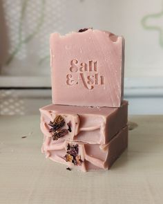 We love this beautifully complex floral scented soap. Notes of jasmine, geranium, orange peel, and pink rose. Our bar soap is made with nourishing plant-based oils like shea butter and hemp oil, which leave skin soft, conditioned, and cleansed. Each bar weighs approximately 4 ounces, and made in small batches. Ingredients: Coconut Oil, Organic Olive Oil, Organic Sunflower Oil, Canola Oil, Castor Oil, Cocoa Butter, Shea Butter, Fragrance, Mica, Kaolin Clay, Rose Petals No palm oil, sulfates, phth