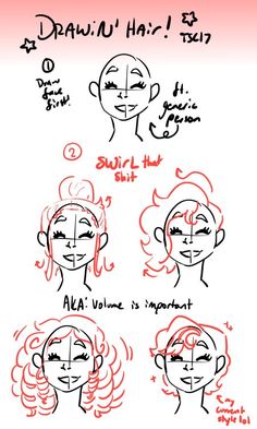 how to draw anime faces with different expressions and hair styles for the character's face