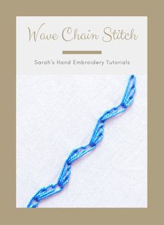 the cover of wave chain stitch, which is blue and has two braids on it