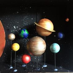 the solar system with eight planets on display