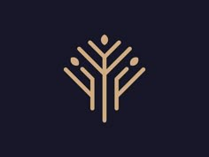 the logo for an organization that has been designed to look like two trees with leaves on them