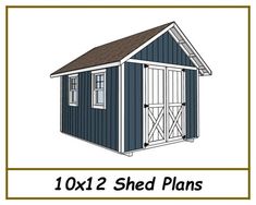 the 10x12 shed plans are available in two sizes