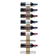 a wine rack with six bottles on it