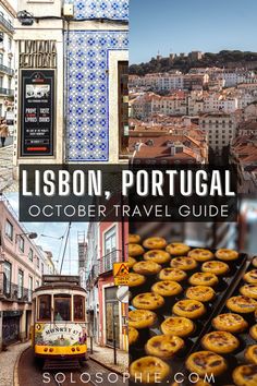 a collage of photos with the words lisbon portugal and other things in it