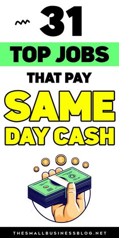 Need Jobs That Pay Same Day Cash in 2024? Explore 31 fast-paying options. These jobs show you how to make money online quickly and offer reliable ways to make money when you need it immediately. #howtomakemoneyonline #makemoneyideas #howtomakemoneyfromhome #makemoneyonline Same Day Pay Jobs, Quick Money Online, Earn Money Online Free, Small Business Blog, Earn Money Fast, Earn Money Online Fast, Easy Money Online, Ways To Get Money, Money Making Jobs