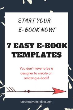 7 awesome ebook templates - Create an online course in minutes! - Our Creative Mindset How To Write An Ebook, Ebook Formatting, Write An Ebook, Writing Business, Ebook Promotion, Kindle Publishing, Book Templates, Create Online Courses