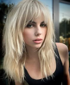 26 Choppy Shag Hairstyles For Medium Hair You Can’t Miss In 2024 Bardot Shag, Medium Shag Haircuts, Long Shag Haircut, Side Bangs Hairstyles, Blonde Hair With Bangs, Layered Haircuts For Medium Hair, Shag Hairstyles, Haircuts For Medium Hair, Shag Haircut