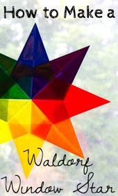 an origami star hanging from a window with the words how to make a wallflower window star