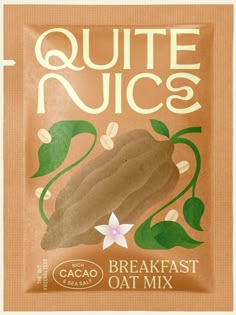 a bag of cacao quiche nuics breakfast oat mix