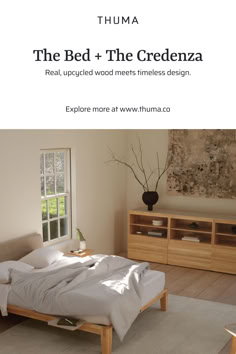 the bed and the credenza is displayed in this brochure for furniture stores