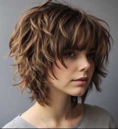 Choppy Haircut With Bangs, Choppy Short Hair With Bangs, Celebrity Shag Hairstyles, Short Neck Hairstyles, Celebrity Shag Haircut, Girly Shag Haircut, 70s Shag Haircut Short, Women’s Shag Haircut Curly, 2024 Shag Haircuts