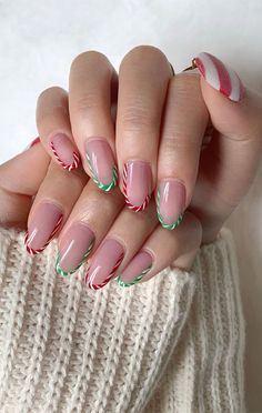 Christmas nails, Christmas nail art, xmas nails, candy cane nails, santa hat nails, candy cane tip nails, festive nails, Christmas nails simple, Classy Christmas nails, Christmas nail colors, Christmas nails French tip French Dip Christmas Nails, Simple Red And Green Christmas Nails, Santa Hat French Tip Nails, Candy Cane Nails Christmas, Short Christmas Gel Nails, Brunch Nails, Red And Green Christmas Nail Designs, Summer Christmas Nails, Plaid Nails Christmas