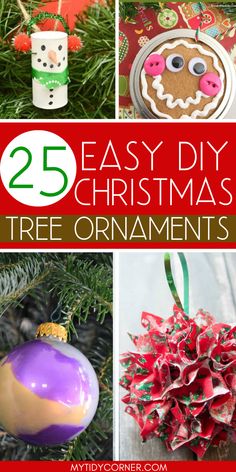 25 easy diy christmas tree ornaments