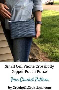 the small cell phone cross body purse is free crochet pattern