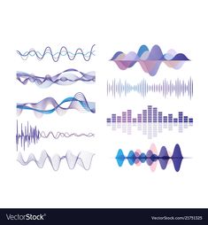 sound waves and equals on white background