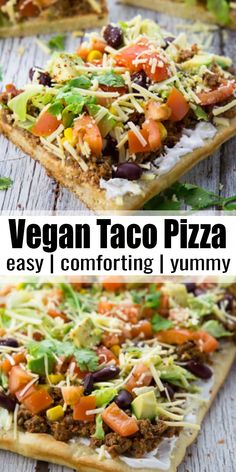 vegan taco pizza is an easy, comforting and yummy appetizer