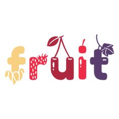 Fruit label cut out PNG Design Fruit Typography Design, Dried Fruits Logo, Fruit Shop Logo, Fruit Typography, Fruit Stickers Design, Fruit Labels, Fruit Shop, Design Label, Types Of Tea