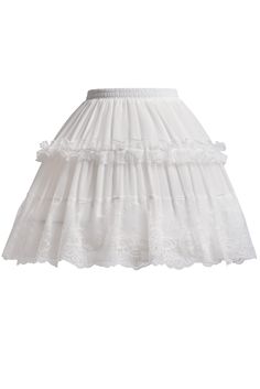 PRICES MAY VARY. {Adjustable Waistline Petticoat}: This fishion petticoat skirt is one size.Length about 50cm/19.6".Waist:65-106cm(25.5"-41.7")The waistband is elastic for easy adjustment and is designed with a three-dimensional construction to prevent nudity and not easily deformed.Made of high quality chiffon and lace materials, soft and skin-friendly, won't stimulate your tender skin. {Fishion Short Petticoat Feature}: High waisted, wide elastic waistband，lace edge double layer, knee length v Cute White Skirts, Black Chiffon Skirt, Petticoat Skirt, White Tulle Skirt, Adjustable Dress, Dress Ruffles, Puffy Skirt, Fluffy Skirt, Hoop Skirt