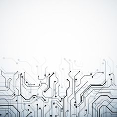 an electronic circuit board with many lines and dots