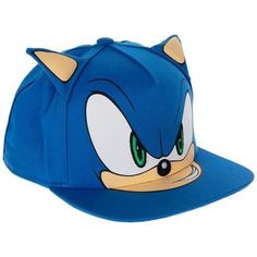 Size: Youth Unisex One Size Fits Most Material: Foam & Fabric Color: Blue, Beige, White & Green Quantity: 1 Show off your way past cool style by wearing this Sonic Youth Baseball Cap. This blue baseball cap features Sonic's determined smirk on the front and flat brim. His green eyes are embroidered for a piercing gaze with his triangle-shaped ears at the top for a dimensional look. Ride the waves of super sonic speed with this unique hat! Trendy Snapback Hat With Flat Bill For Sports, Blue Flat Bill Hat For Streetwear, Blue Fitted Cap For Streetwear, Blue Baseball Cap For Streetwear, Blue Flat Cap For Sports, Blue Flat Cap For Streetwear, Blue Flat Cap Fitted Hat For Streetwear, Blue Baseball Cap For Streetwear During Baseball Season, Blue Hip Hop Baseball Cap For Streetwear