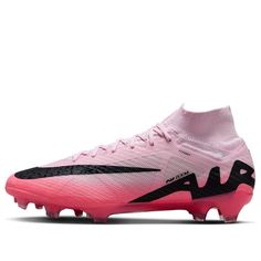 the nike vapor soccer shoe in pink and black is on sale for $ 599