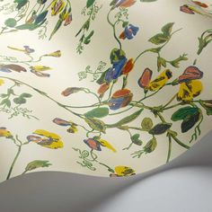 Sweet Pea by Cole & Son - Autumnal Multi - Wallpaper : Wallpaper Direct Sweet Pea Wallpaper, Lathyrus Odoratus, English Wallpaper, Flock Wallpaper, Cole And Son Wallpaper, Traditional Cottage, Interior Wallpaper, Cream Wallpaper, Wallpaper Direct