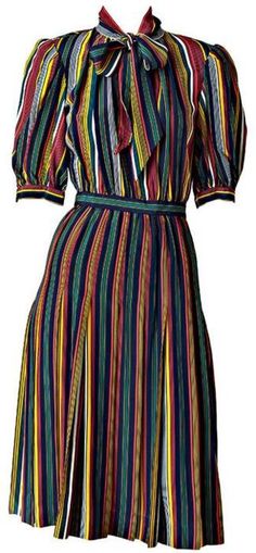 I am not sure if is wear this but its cute reminds me of a candyshop dress Yves Saint Laurent, 1970s 1970s Haute Couture, Yves Saint Laurent Dress, Yves St Laurent, Fashion Decades, Ysl Saint Laurent, Draping Fashion, Paris Couture, St Laurent, 1970s Dresses