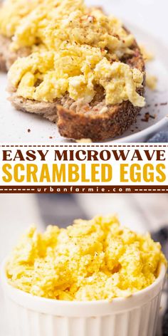 These Easy Microwave Scrambled Eggs are a great addition to your easy back-to-school recipes! This scrambled egg recipe is fluffy, flavorful, and perfect for busy mornings. Pin this breakfast-on-the-go idea! Microwaved Eggs, Scrambled Eggs In The Microwave, Microwave Meals, Delicious Smoothie Recipes