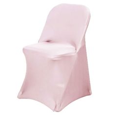 a pink chair covered in a cover