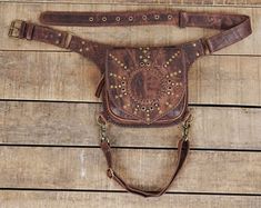 Leather Pocket Belt, Waist Belt Bag, Belt Pocket, Holster Belt, Leather Belt Pouch, Festival Belt, Holster Bag, Leather Hip Bag, Leather Waist Bag