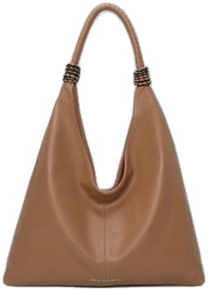 Trendy Light Brown Hobo Shoulder Bag, Chic Brown Hobo Bag For Everyday, Chic Brown Hobo Bag With Large Capacity, Chic Brown Hobo Bag With Double Handle, Chic Brown Large Capacity Hobo Bag, Versatile Brown Hobo Bag With Braided Handles, Chic Brown Double Handle Hobo Bag, Elegant Brown Hobo Bag, Chic Brown Soft Leather Hobo Bag