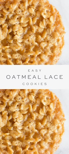 two oatmeal lage cookies on top of each other