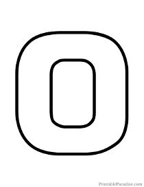 the letter o coloring page is shown in black and white, with an oval shape