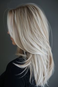 47  Cozy Winter Hair Color Ideas for 2024 Blonde Hair Winter 2024, Blonde Highlights 2024, Winter Blonde Balayage, Ash Blonde Balayage Dark, Midnight Black Hair, Deep Plum Hair, Cold Blonde, Dark Burgundy Hair, Winter Blonde Hair