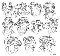 sketches of heads and headgear for an animation character from the movie tangled in time