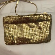 New W/O Tags Vintage 1985, Never Worn Made In Usa Fully Lined Gold Mesh With Subtle Floral Pattern Long, Removable Shoulder Strap Perfect Evening Bag Gold Summer Clutch Evening Bag, Gold Shoulder Bag For Summer Party, Gold Rectangular Evening Bag For Spring, Gold Spring Clutch Bag, Spring Gold Clutch Bag, Gold Clutch Bag For Spring, Gold Party Bags For Spring, Gold Clutch Evening Bag For Spring, Gold Summer Evening Bag For Party