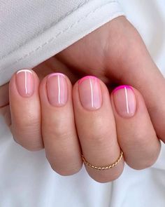 Unghie primavera estate 2021, i colori e le fantasie da provare Short Gel Nails, Simple Gel Nails, Minimal Nails, Casual Nails, Makijaż Smokey Eye, Cute Gel Nails, Short Nail Designs