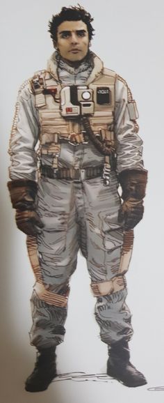 a man in an astronaut suit standing with his hands on his hips