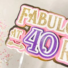 Happy 40th Cake Topper Happy Birthday Cake Topper Personalized Happy 30th 40th 50th Birthday Forty Cake Topper - Etsy 40th Cake Topper, Forty Cake Topper, 40th Birthday Centerpieces, 40th Party Decorations, 40th Party Ideas, 40th Birthday Cake Topper, 40th Cake, 40th Birthday Cakes