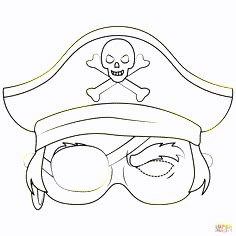 a pirate mask with a skull and crossbones on it