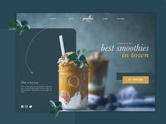 Daily03 - Landing Page#uiuxdesigner #webdesignersofinstagram #digitalmarketing #designlovers Food Website Design, Ui Design Mobile, Design Sites, Web Design Websites, Best Website Design, Webdesign Inspiration, Ui Design Website, Creative Web Design